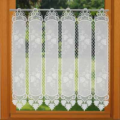 Vine leaves lace cafe curtain