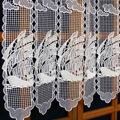 Boat lace curtain
