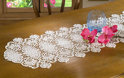 Macrame lace table runners