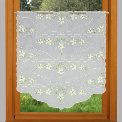 Yardage  color embroidered window curtain