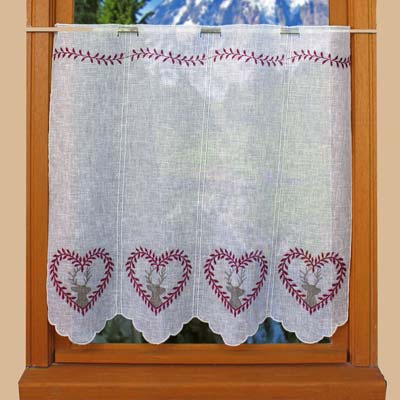 Deer embroidred curtain