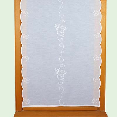 White embroidered curtain