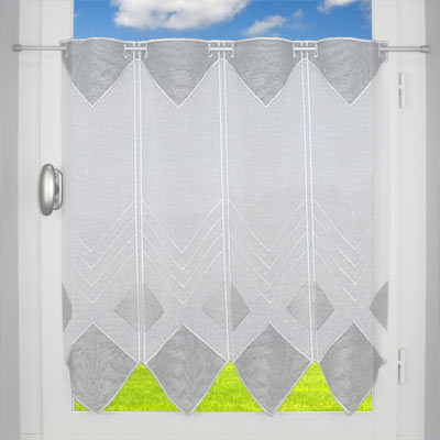 Contemporary geometric window curtain