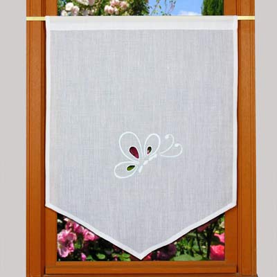 Butterfly embroidered curtain