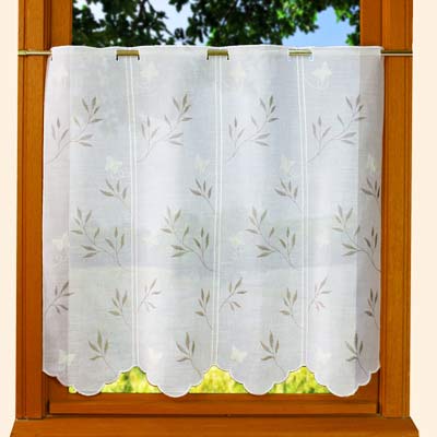 butterfly embroidered curtain