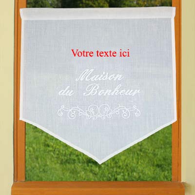 Personalized embroidery curtain
