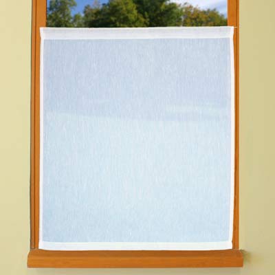 Custom made white plain window curtain