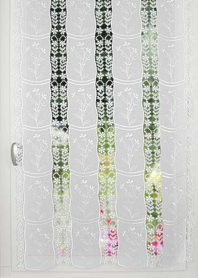 Flowers lace curtains