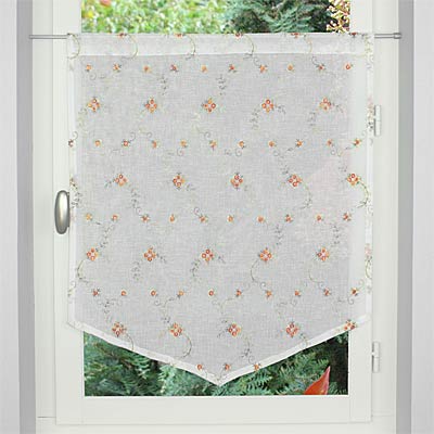 Pure linen embroidered curtains