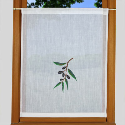 Olives kitchen curtain