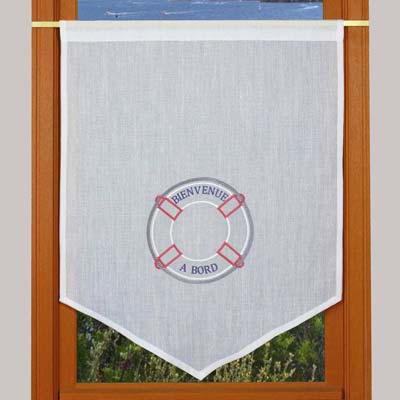 Maritime themed pointed curtain