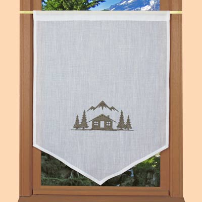Pointed window curtain chalet