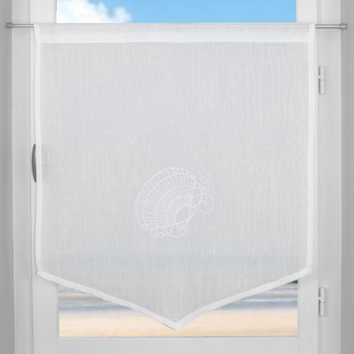 Pointed shell window curtain