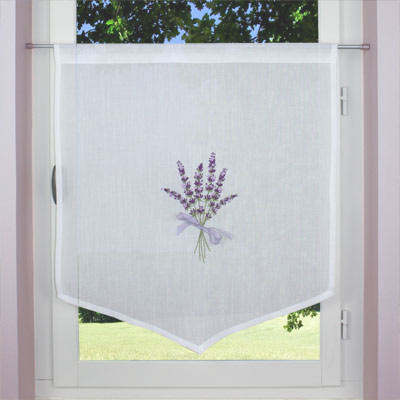 Pointed lavander window curtain