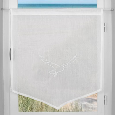 Seagull pointed seaside curtain
