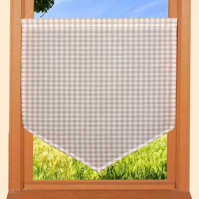 Pointed beige gingham curtain
