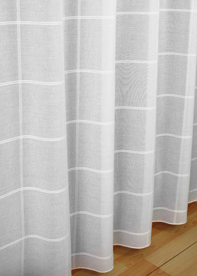 Square pattern sheer curtain