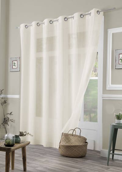 Made to measure Terylene and linen sheer curtain